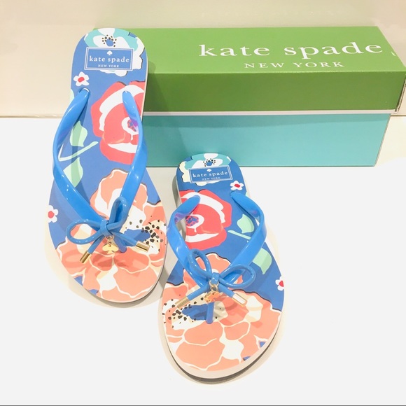 kate spade blue flip flops